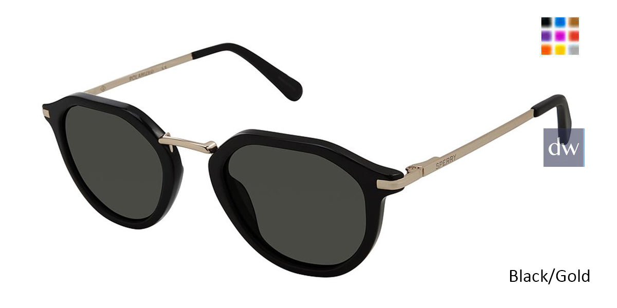 Black/Gold Sperry GALWAY Polarized Sunglasses - Teenager.
