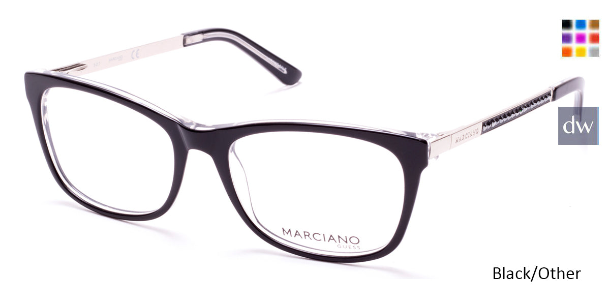 Black/Other MARCIANO GM0324 Eyeglasses.