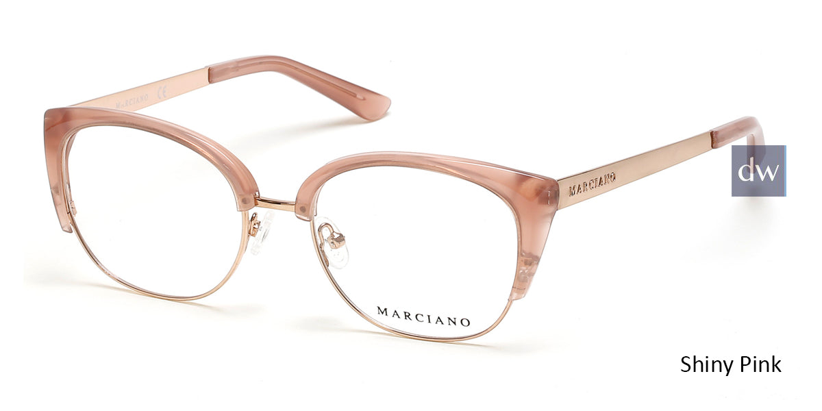 Shiny Pink Marciano GM0334 Eyeglasses.