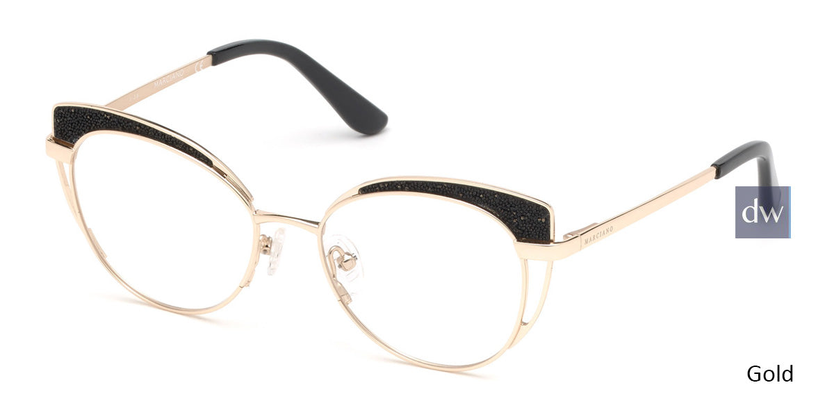 Gold Marciano GM0343 Eyeglasses.