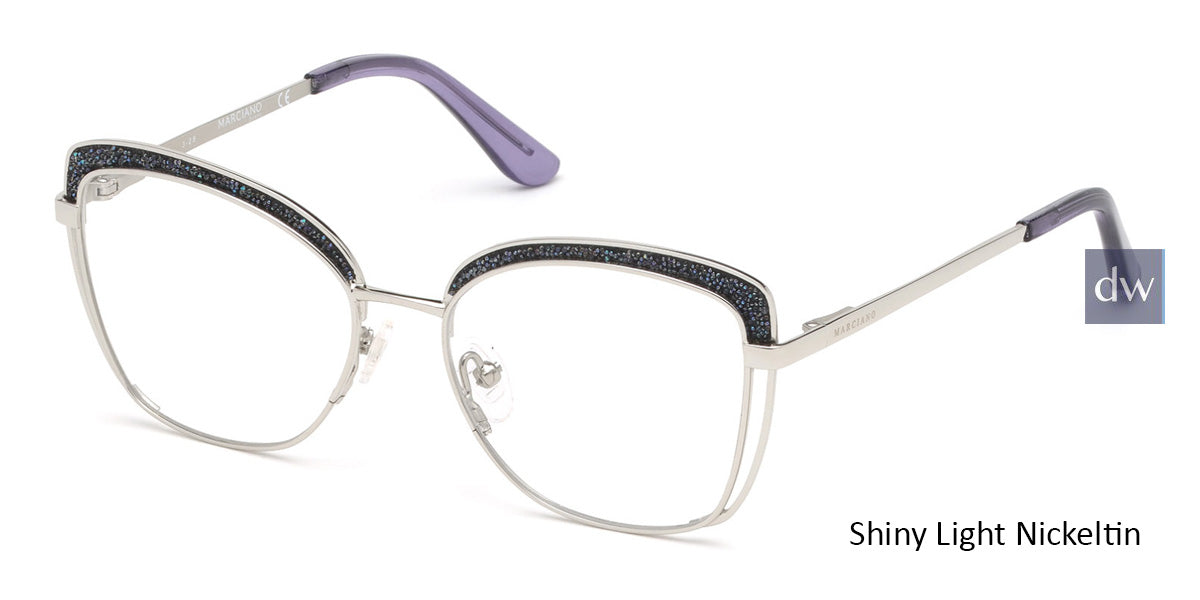 Shiny Light Nickeltin Marciano GM0344 Eyeglasses.