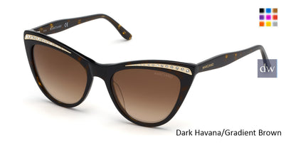 Dark Havana/Gradient Brown Marciano GM0793 Sunglasses.