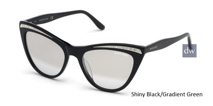 Shiny Black/Gradient Green Marciano GM0793 Sunglasses.