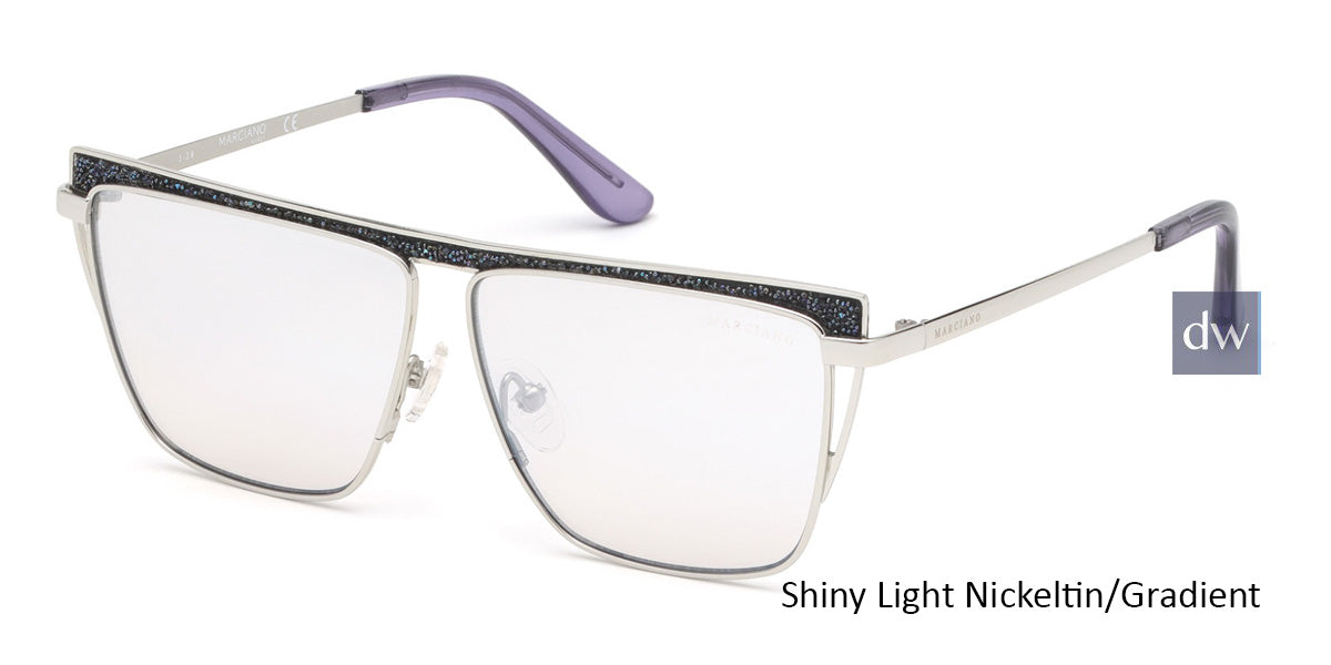 Shiny Light Nickeltin/Gradient MARCIANO GM0797 Sunglasses.