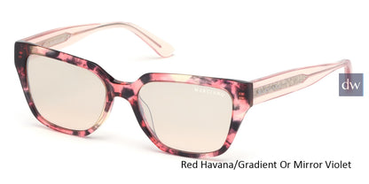Red Havana/Gradient Or Mirror Violet MARCIANO GM0799 Sunglasses.