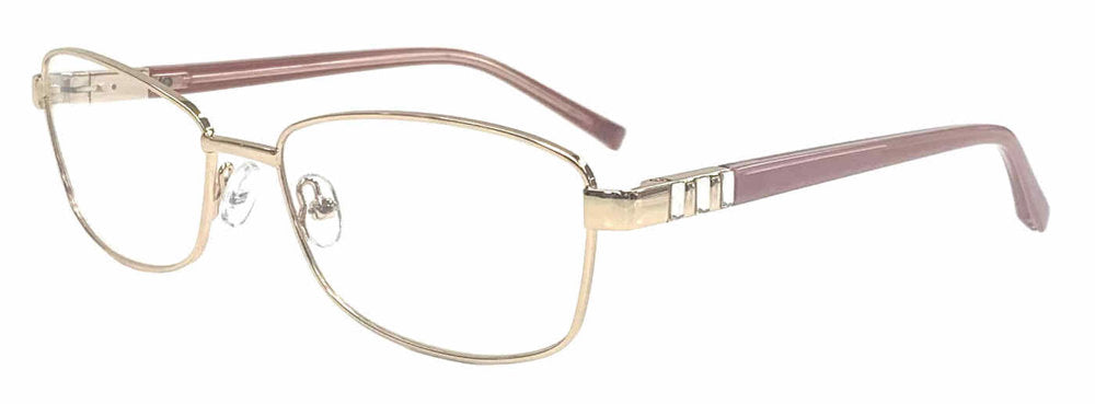 Jones New York VJON502 Modified Oval Eyeglasses in Gold — women's full metal frame
