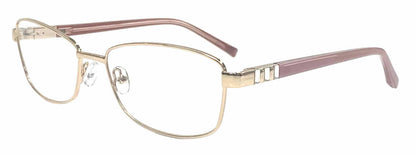 Jones New York VJON502 Modified Oval Eyeglasses in Gold — women's full metal frame
