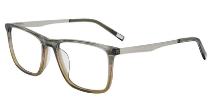 Jones New York VJOM571 men's square plastic eyeglasses in Crystal.