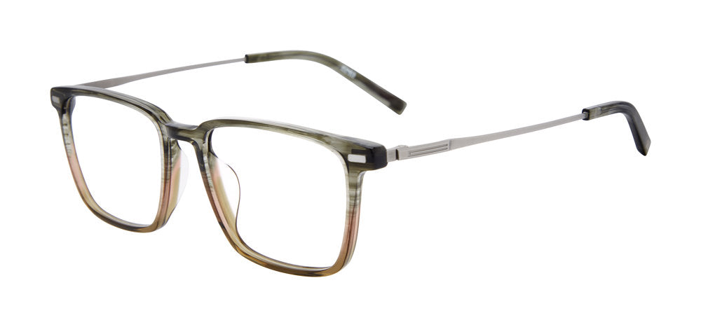 “Jones New York VJOM564 men's square plastic eyeglasses in Green Gradient.”