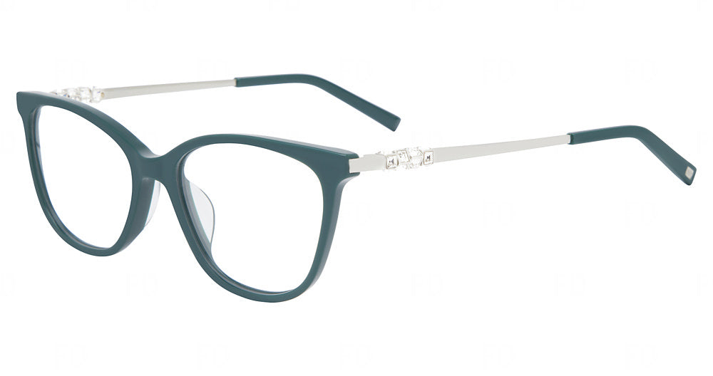 Jones New York VJON808 women's cat-eye plastic eyeglasses in Green.