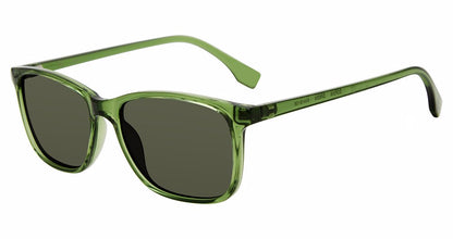 Gap SGP206 men's rectangular plastic sunglasses in Green with a translucent full rim and dark green-toned lenses.

