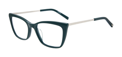 Jones New York VJON803 women's cat-eye plastic eyeglasses in Green.

