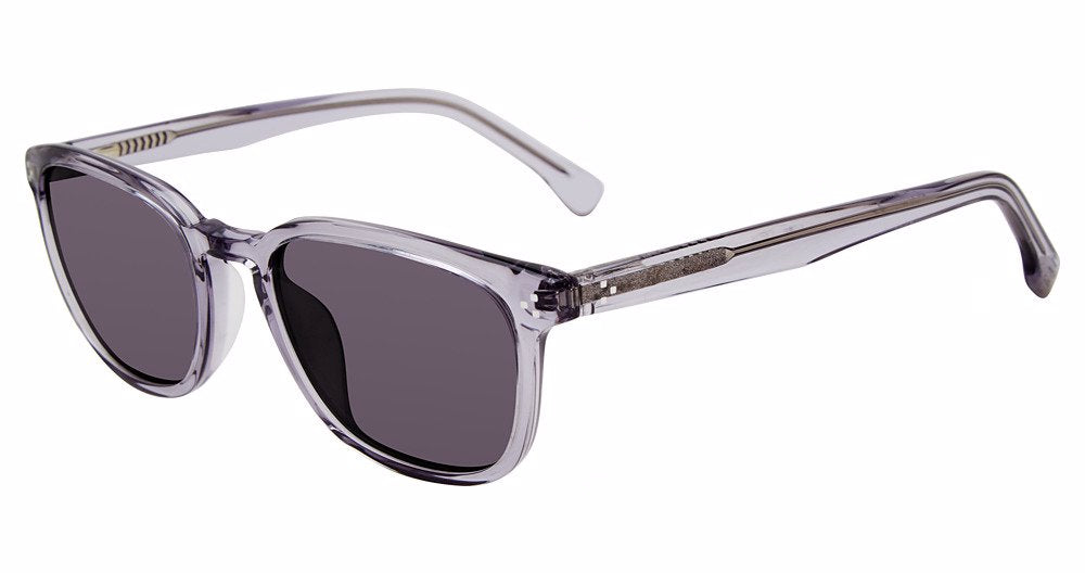 Gap SGP015 women's rectangular plastic sunglasses in Gray with a translucent full rim and dark lenses.