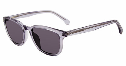 Gap SGP015 women's rectangular plastic sunglasses in Gray with a translucent full rim and dark lenses.