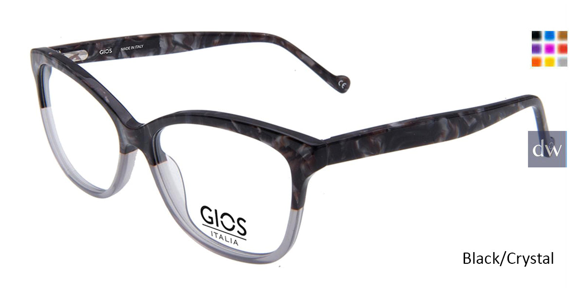Black/Crystal Gios Italia GRF5000124 Eyeglasses.