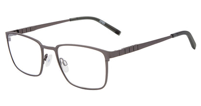 “Jones New York VJOM382 men's square metal eyeglasses in Gunmetal.”
