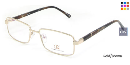 Gold/Brown CIE SEC120 Eyeglasses.