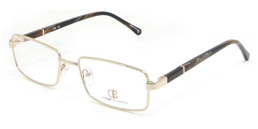 Gold/Brown CIE SEC120 Eyeglasses.