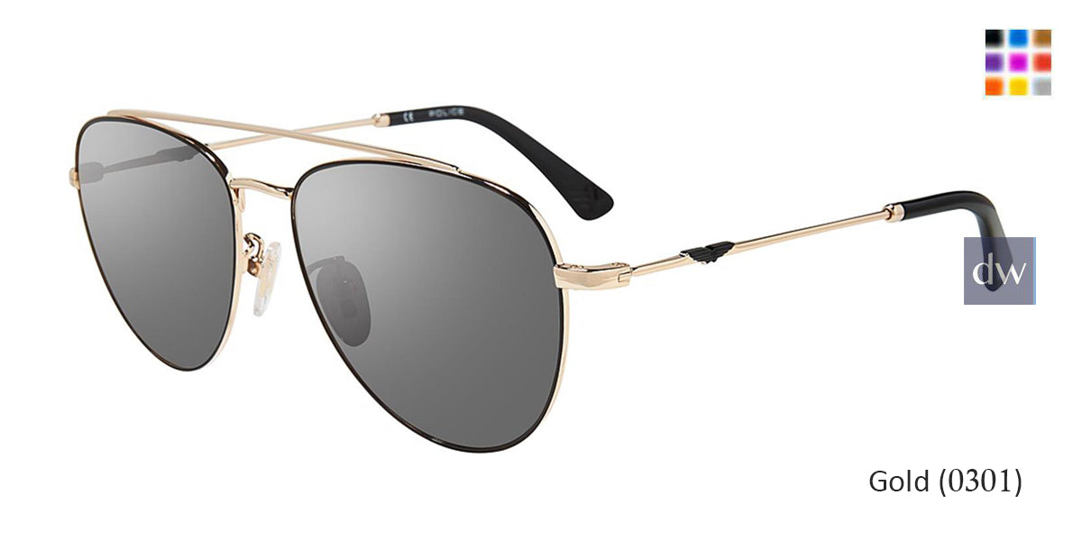 Gold(0301) Police SPL995 Sunglasses.