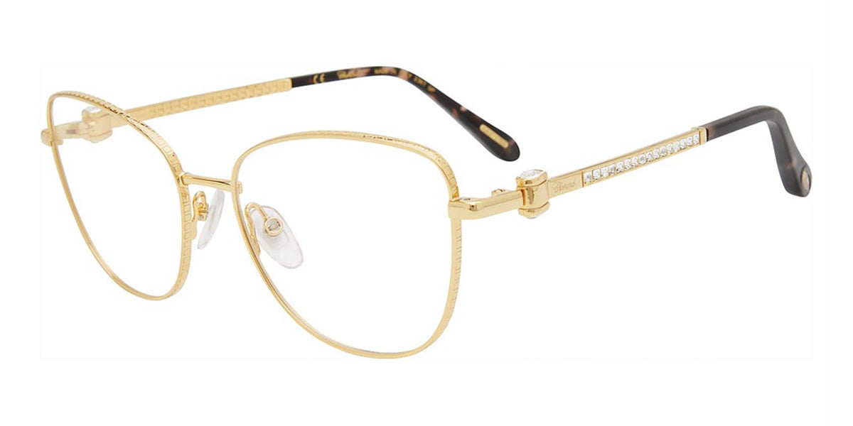 Gold Chopard VCHF17S Eyeglasses