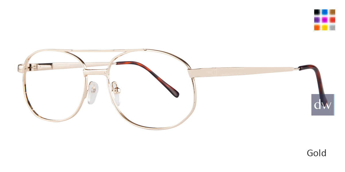Gold Affordable Design Robert (54) Eyeglasses
