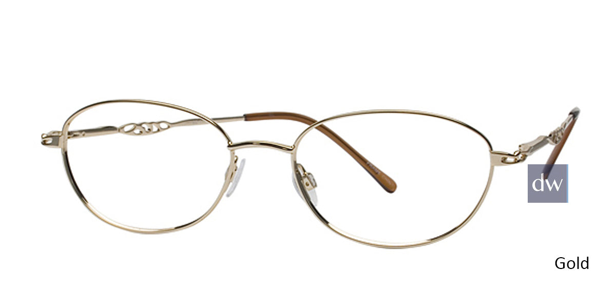 Gold Elan 9299 Eyeglasses.