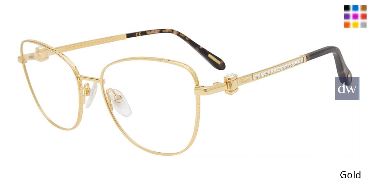 Gold Chopard VCHF17S Eyeglasses