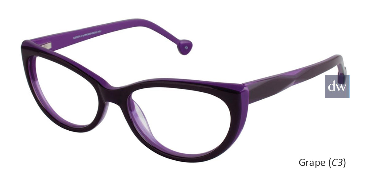 Grape (C3) Lisa Loeb Heart Beat Eyeglasses.