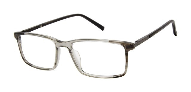 Geoffrey Beene G539 Rectangle Eyeglasses in Grey — men's compact full cellulose acetate frame