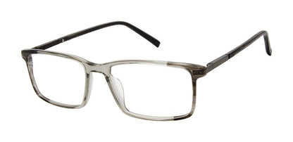 Geoffrey Beene G539 Rectangle Eyeglasses in Grey — men's compact full cellulose acetate frame
