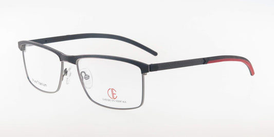 Gun/Red CIE SEC300T Eyeglasses