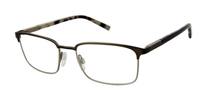 Geoffrey Beene G481 Soft Rectangle Eyeglasses in Gunmetal — men's stainless steel & acetate frame