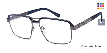 Gunmetal Blue Capri Dicaprio DC353 Eyeglasses.