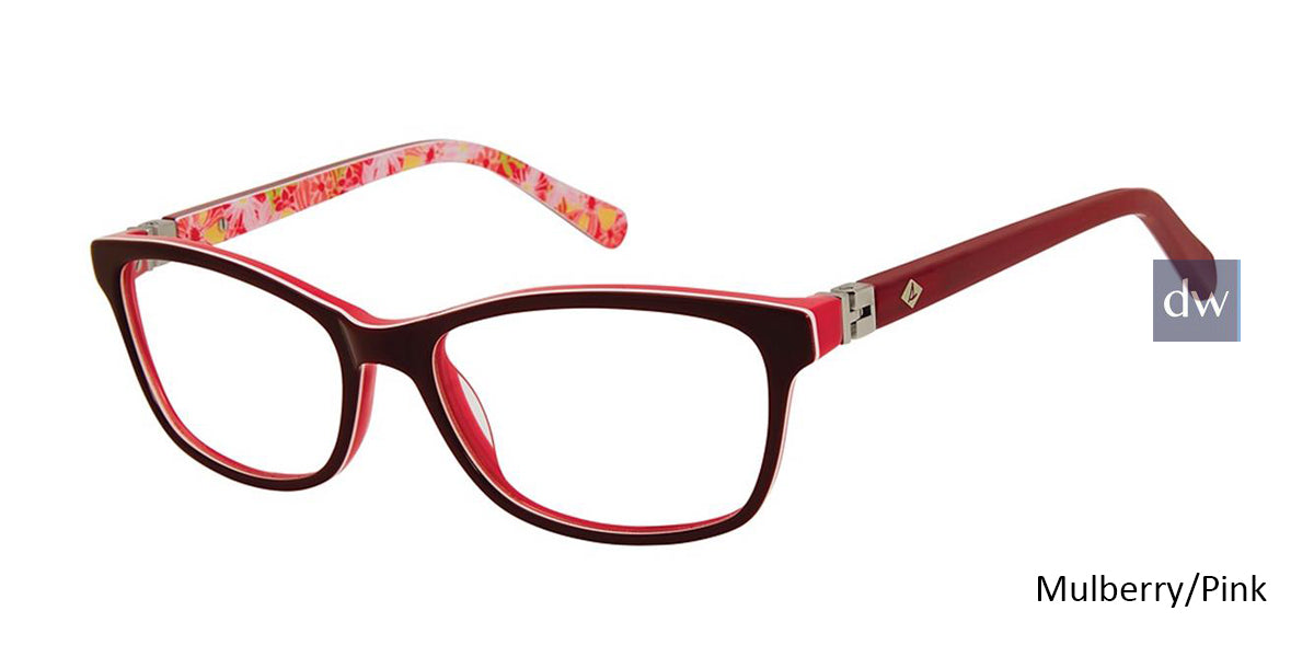 Mulberry/Pink Sperry HARKEN Girls Tween Eyeglasses.