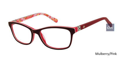 Mulberry/Pink Sperry HARKEN Girls Tween Eyeglasses.