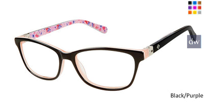 Black/Purple Sperry HARKEN Girls Tween Eyeglasses.