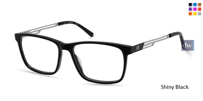 Shiny Black HARLEY-DAVIDSON HD0137T Eyeglasses.