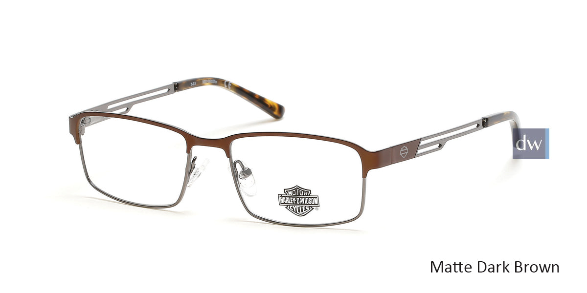 Matte Dark Brown HARLEY-DAVIDSON HD0138T Eyeglasses.