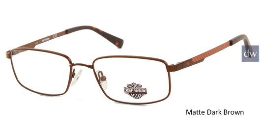 Matte Dark Brown HARLEY DAVIDSON HD0141T Eyeglasses.