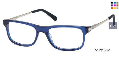 Shiny Blue  Shiny Pale Gold HARLEY DAVIDSON HD0143T Eyeglasses.