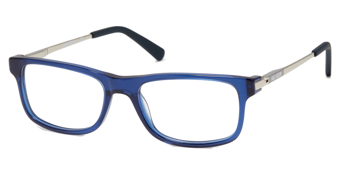 Shiny Blue  Shiny Pale Gold HARLEY DAVIDSON HD0143T Eyeglasses.