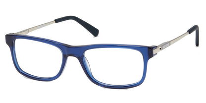 Shiny Blue  Shiny Pale Gold HARLEY DAVIDSON HD0143T Eyeglasses.