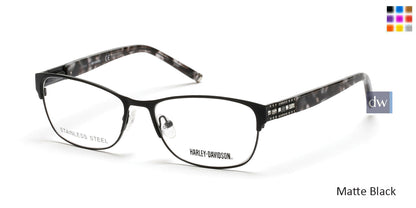 Matte Black HARLEY-DAVIDSON HD0540 Eyeglasses.