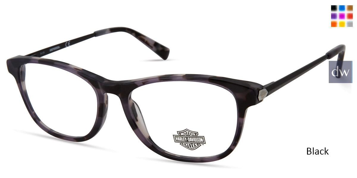 Black HARLEY-DAVIDSON HD0551 Eyeglasses.