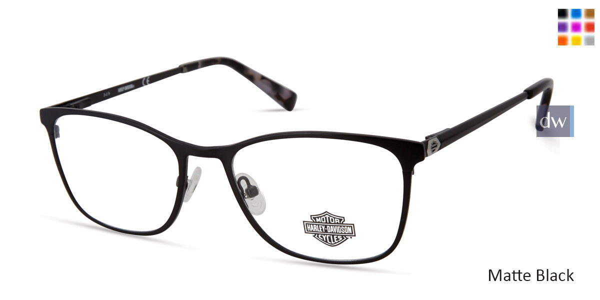 Matte Black HARLEY-DAVIDSON HD0552 Eyeglasses.