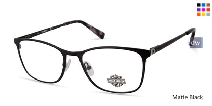 Matte Black HARLEY-DAVIDSON HD0552 Eyeglasses.