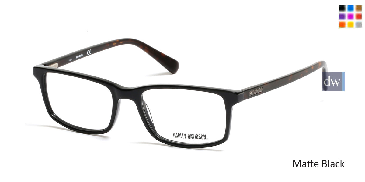 Matte Black HARLEY-DAVIDSON HD0756 Eyeglasses.