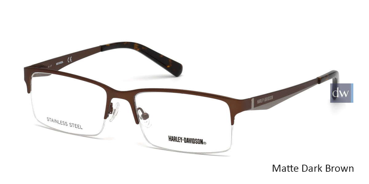 Matte Dark Brown HARLEY-DAVIDSON HD0766 Eyeglasses.