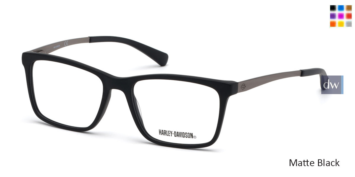 Matte Black HARLEY-DAVIDSON HD0779 Eyeglasses.