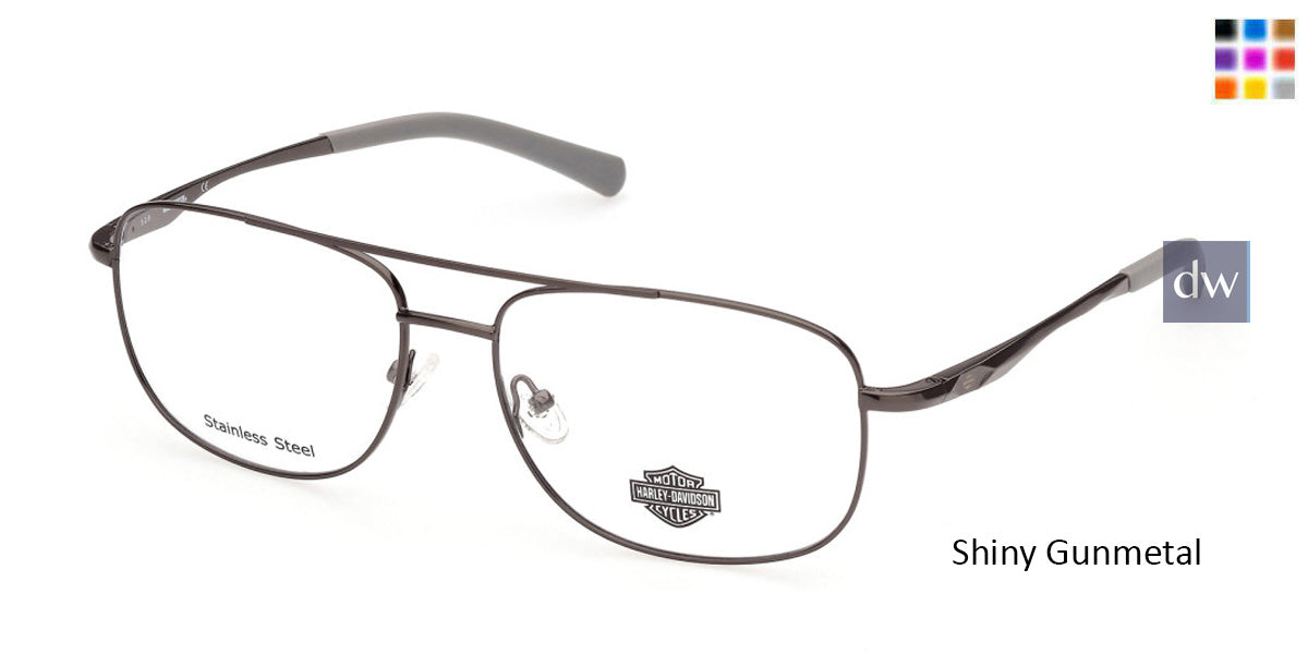 Shiny Gunmetal HARLEY DAVIDSON HD0822 Eyeglasses.